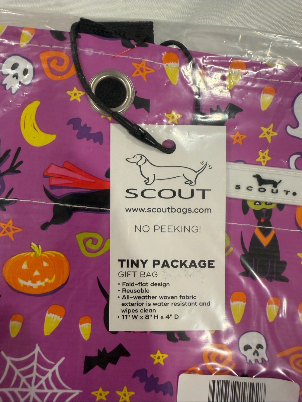 NWT Scout Reusable Gift Bag Halloween Trick-or-Treat Tote (X-Small) - Picture 4 of 9
